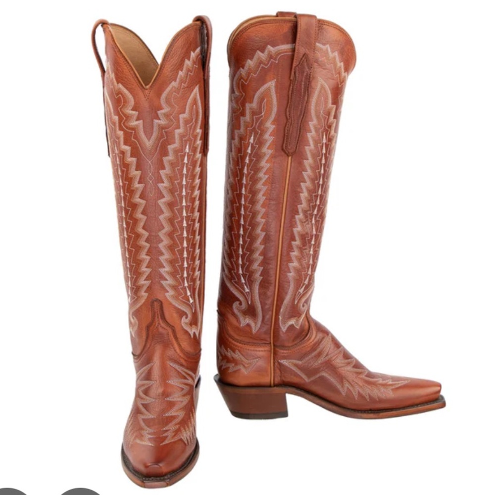 Lucchese brandy Priscilla Leather Cowboy Boots